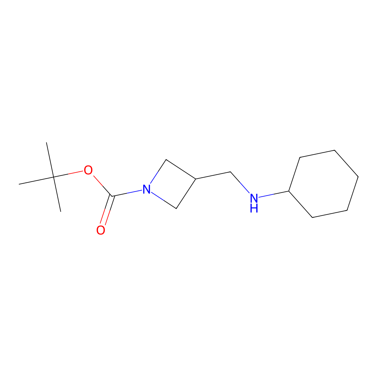 tert-Butyl 3-((cyclohexylamino)methyl)azetidine-1-carboxylate molecular structure, CAS 1772603-99-2