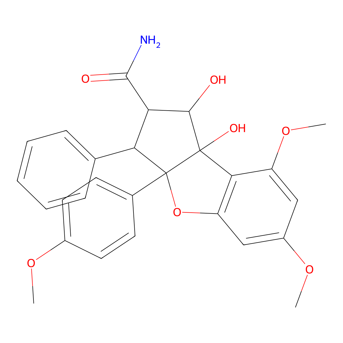 Didesmethylrocaglamide molecular structure, CAS 177262-30-5