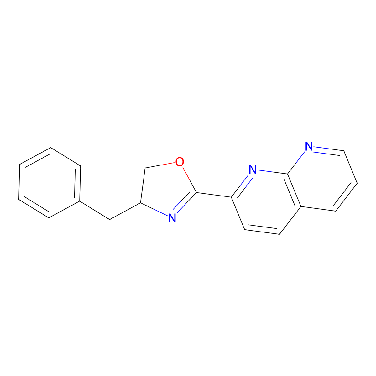 (S)-4-Benzyl-2-(1,8-naphthyridin-2-yl)-4,5-dihydrooxazole molecular structure, CAS 1772625-41-8