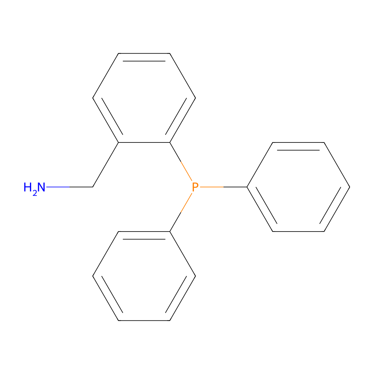 (2-(diphenylphosphino)phenyl)MethanaMine molecular structure, CAS 177263-77-3