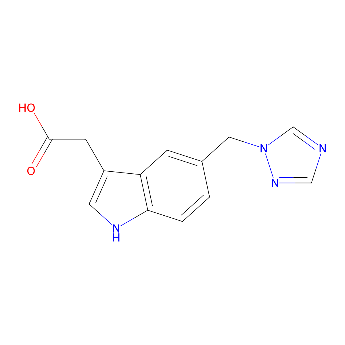 Triazolomethylindole-3-acetic Acid molecular structure, CAS 177270-91-6