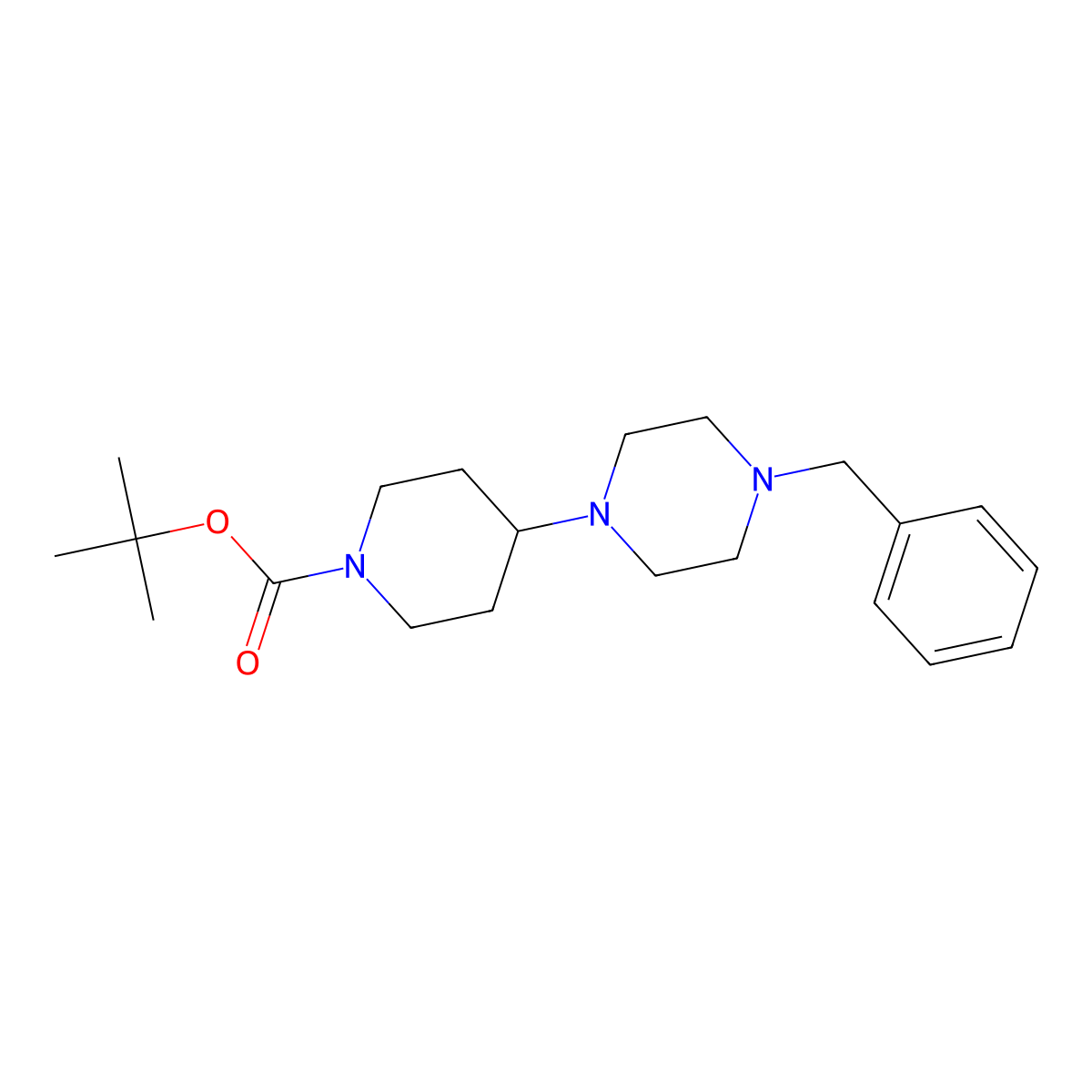 4-(4-Benzyl-piperazin-1-yl)-piperidine-1-carboxylic acid tert-butyl ester molecular structure, CAS 177276-39-0