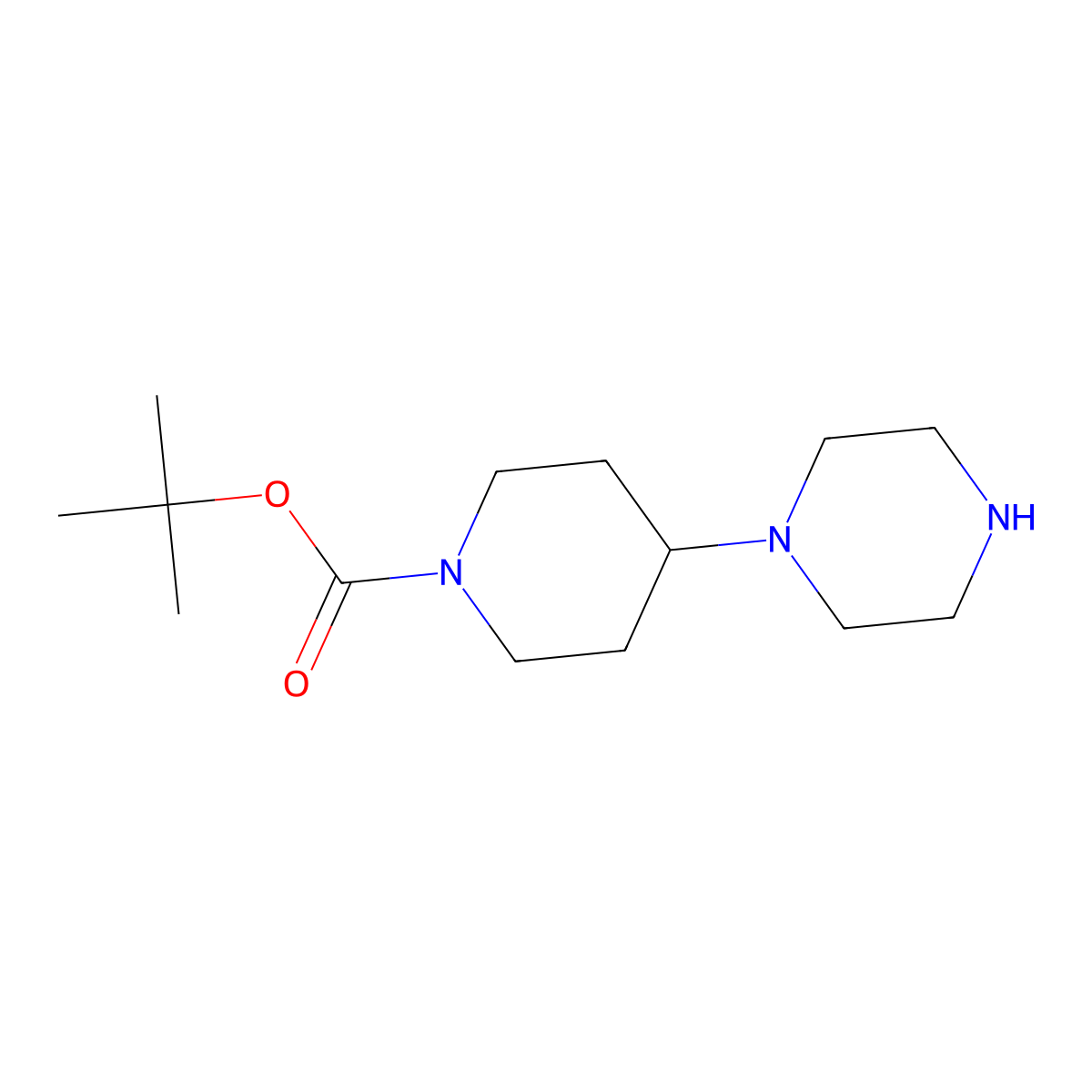 tert-Butyl 4-(piperazin-1-yl)piperidine-1-carboxylate molecular structure, CAS 177276-41-4