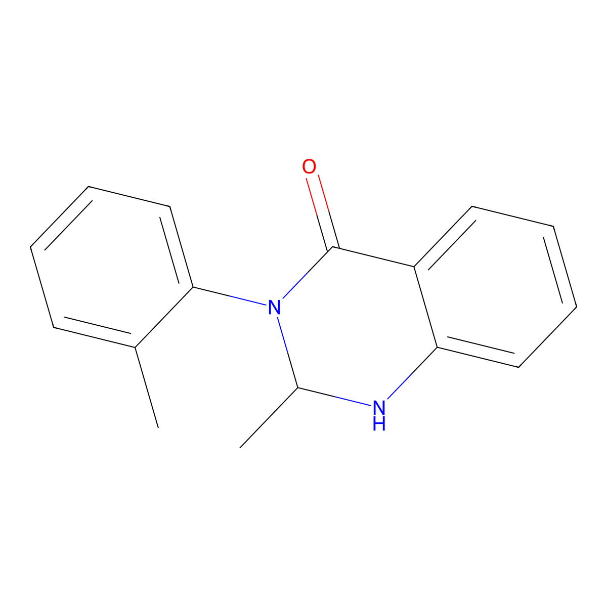 4(3H)-Quinazolinone, 1,2-dihydro-2-methyl-3-(o-tolyl)- molecular structure, CAS 1773-01-9