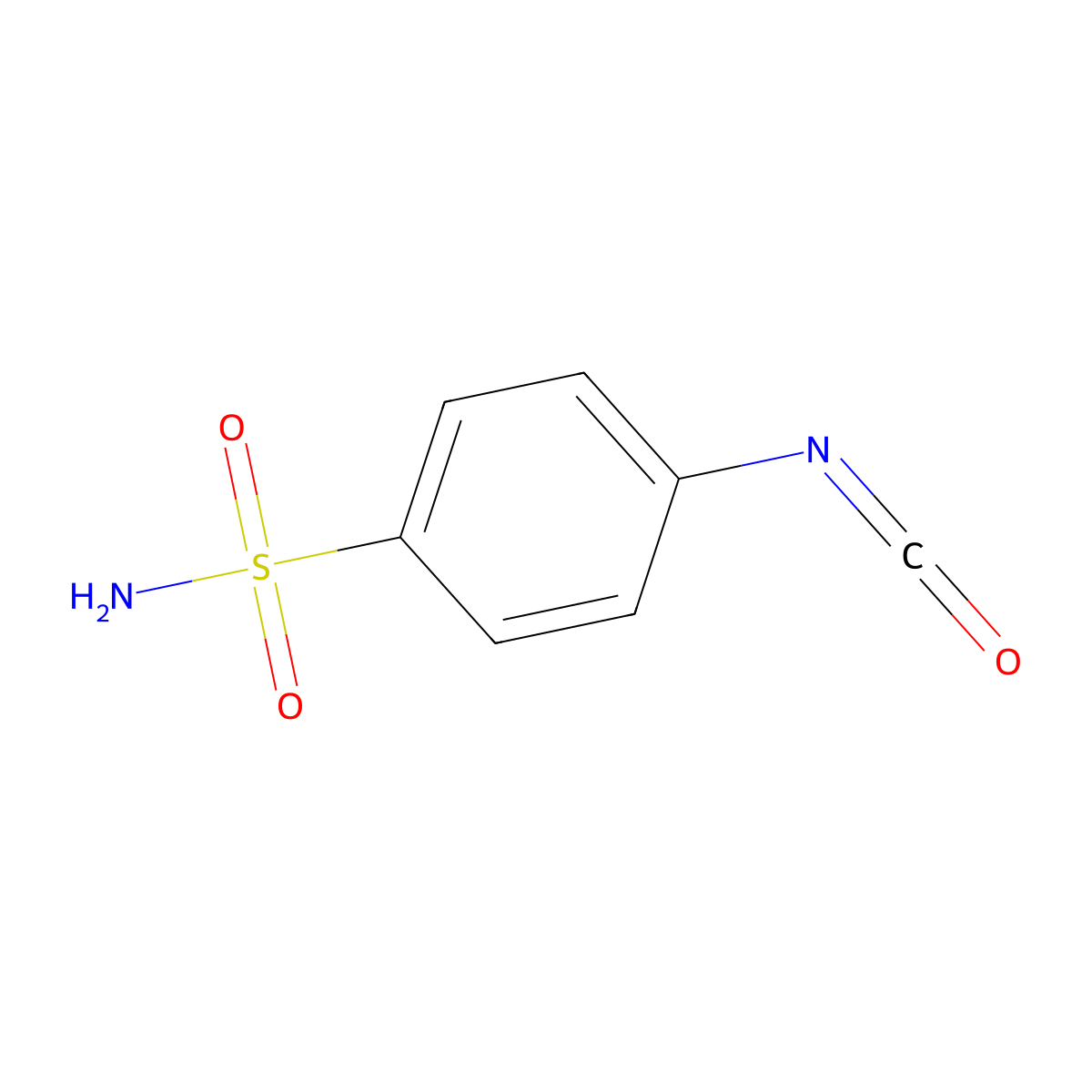 4-Isocyanatobenzene-1-sulfonamide molecular structure, CAS 1773-42-8