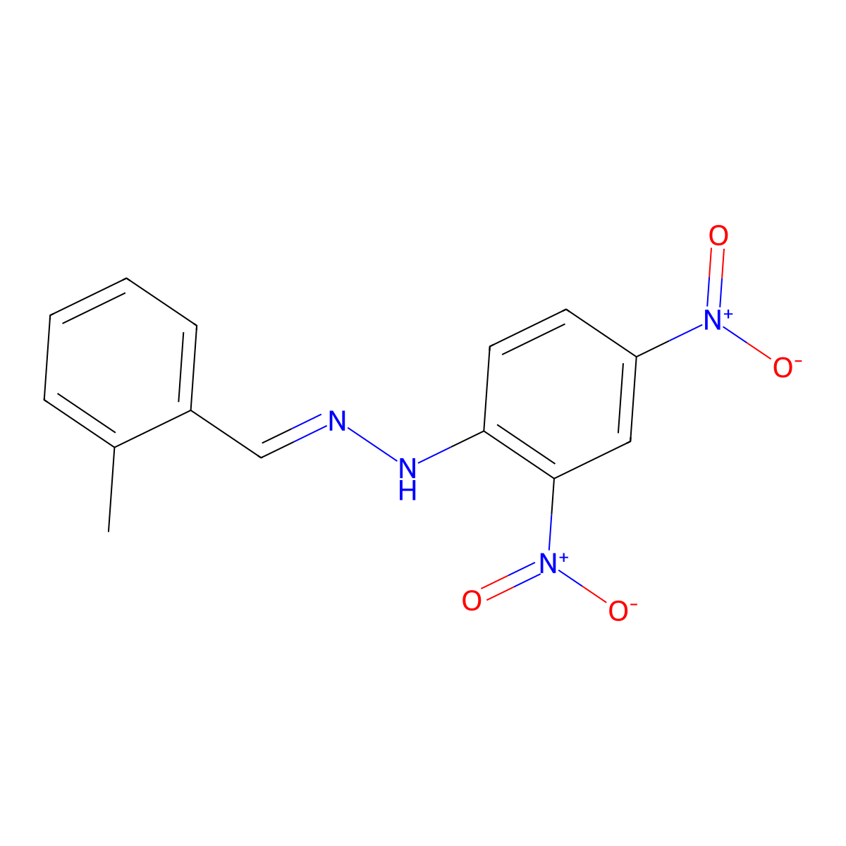 N-[(2-methylphenyl)methylideneamino]-2,4-dinitroaniline molecular structure, CAS 1773-44-0