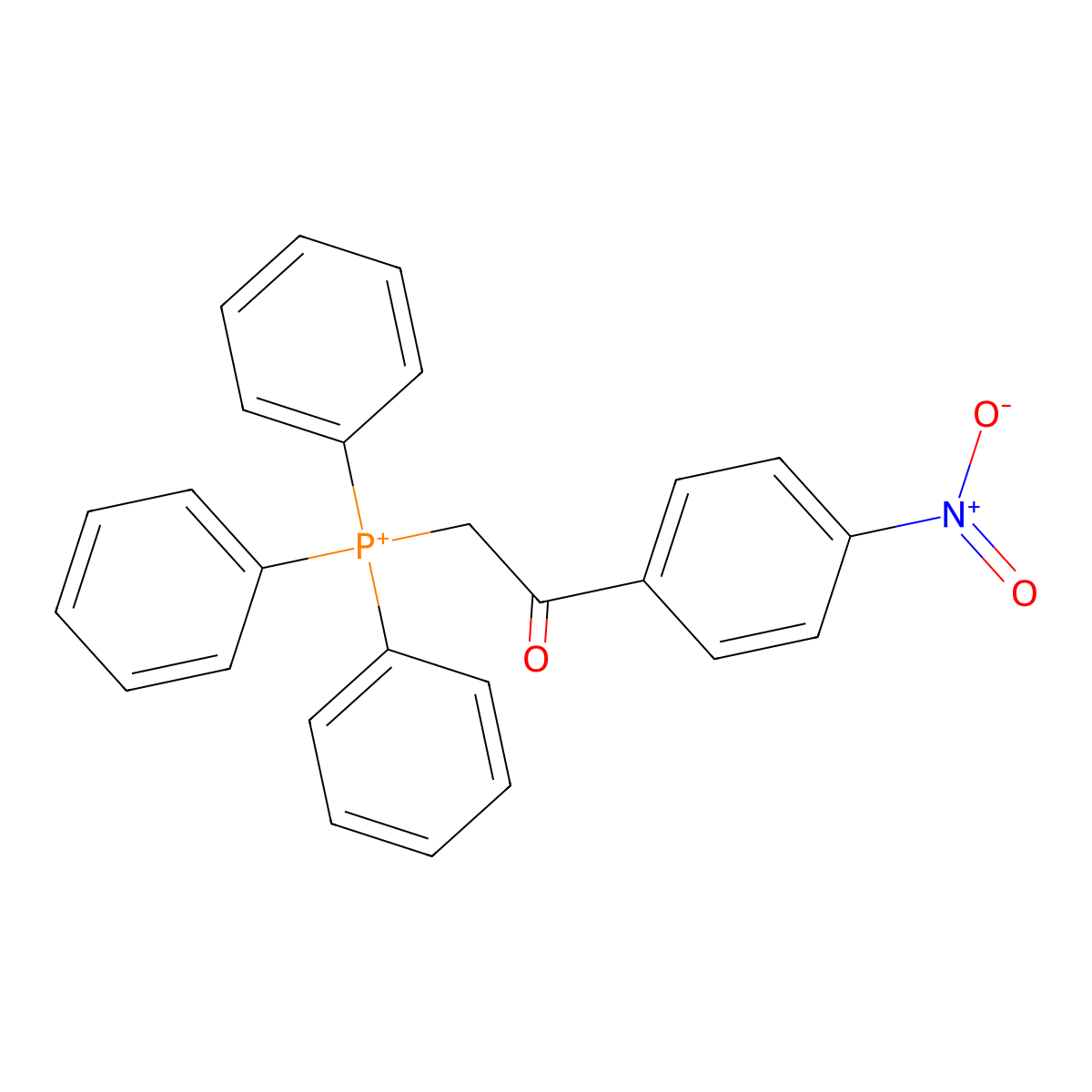 1-(4-(Hydroxy(oxido)amino)phenyl)-2-(triphenylphosphoranyl)ethanone molecular structure, CAS 17730-93-7