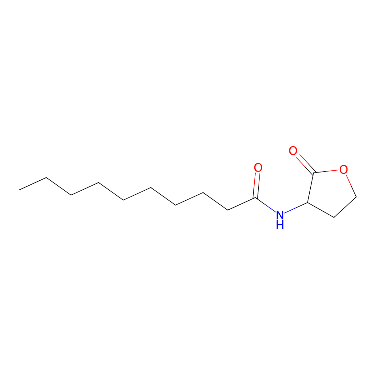 N-((3S)-2-oxooxolan-3-yl)decanamide molecular structure, CAS 177315-87-6