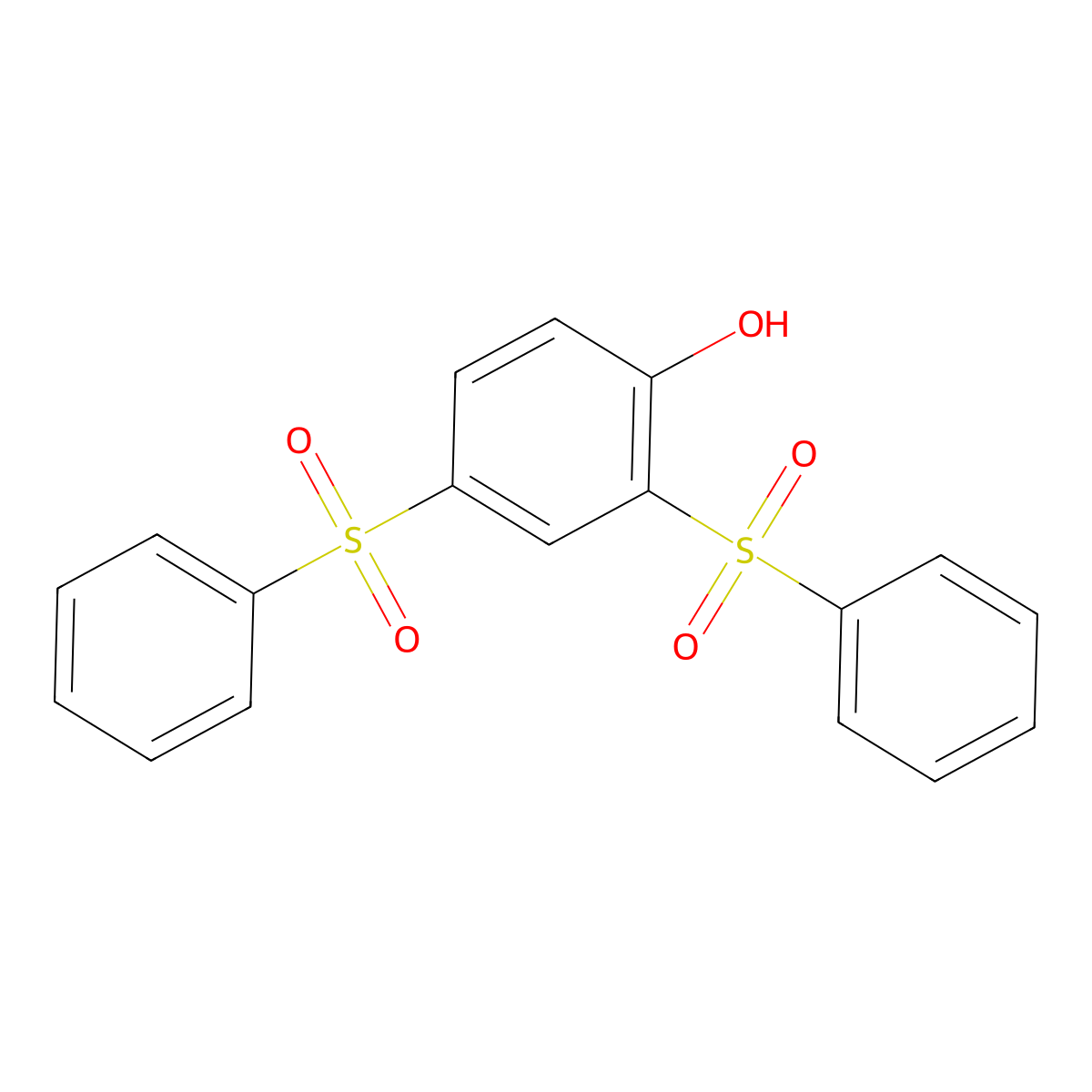 2,4-Bis(phenylsulfonyl)phenol molecular structure, CAS 177325-75-6