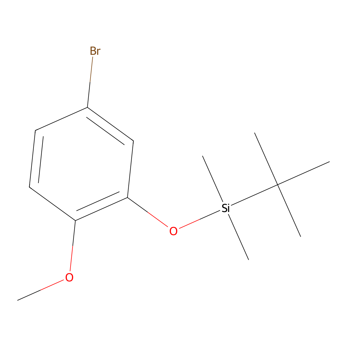 2-(T-Butyldimethylsilyloxy)-4-bromoanisole molecular structure, CAS 177329-71-4