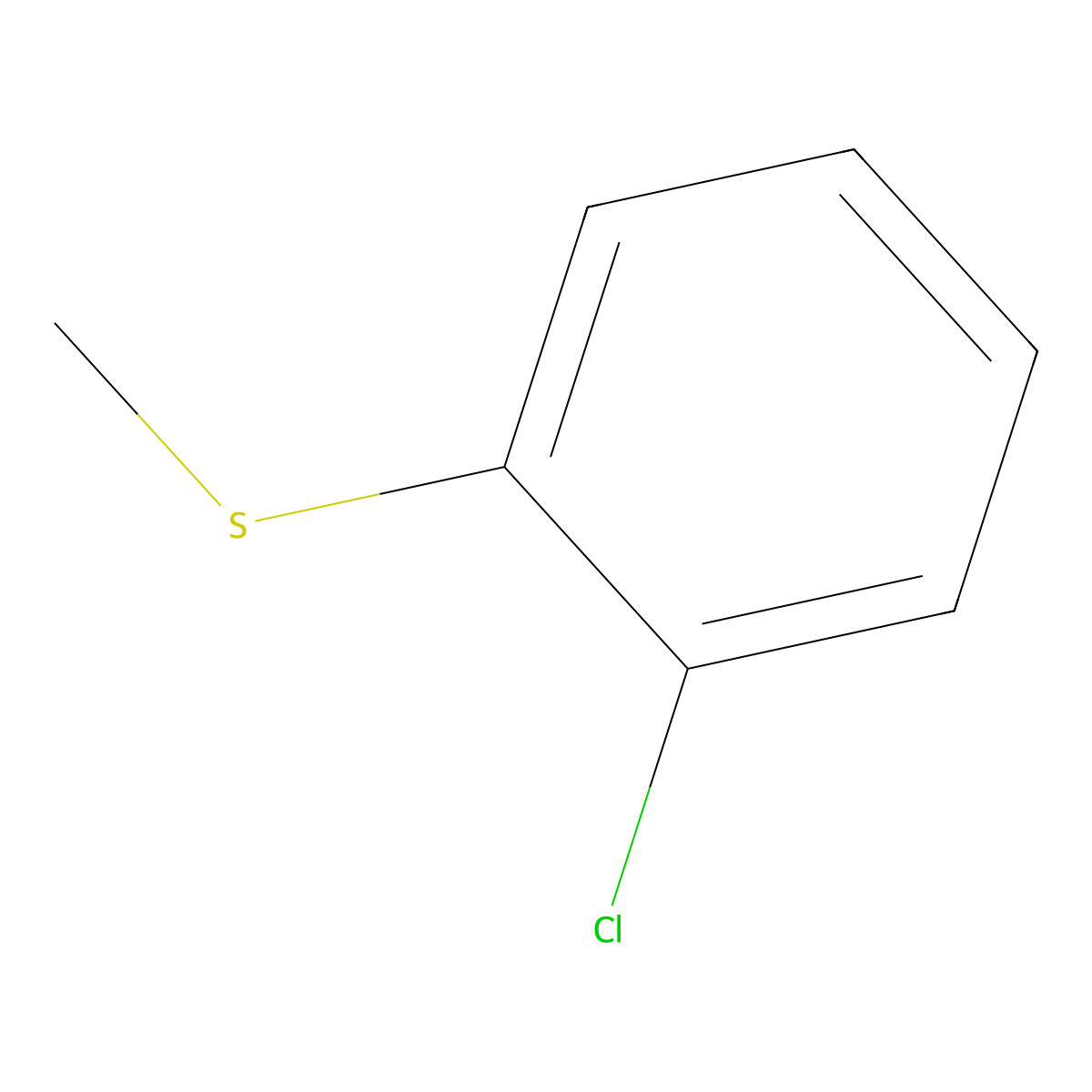 2-Chlorophenyl methyl sulfide molecular structure, CAS 17733-22-1