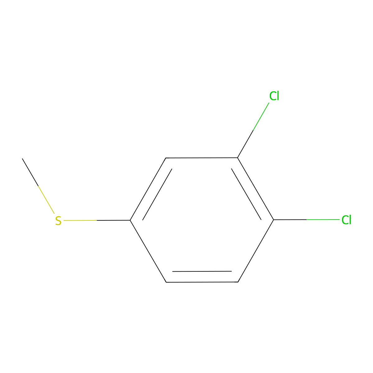 3,4-Dichlorothioanisole molecular structure, CAS 17733-23-2
