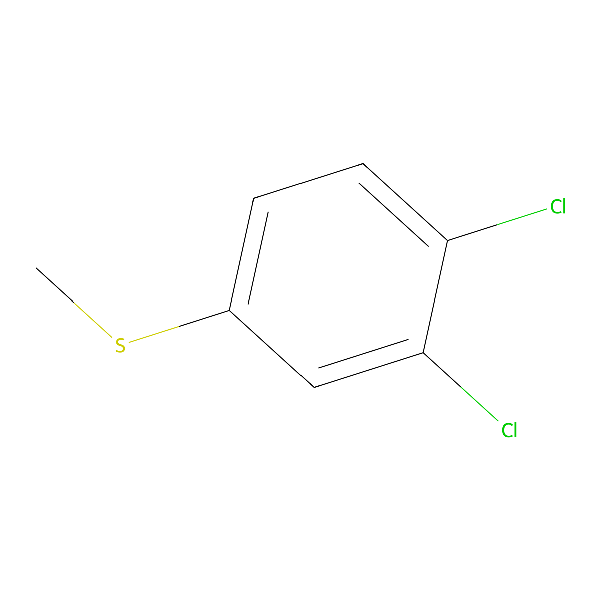 3,4-Dichlorothioanisole molecular structure, CAS 17733-23-2