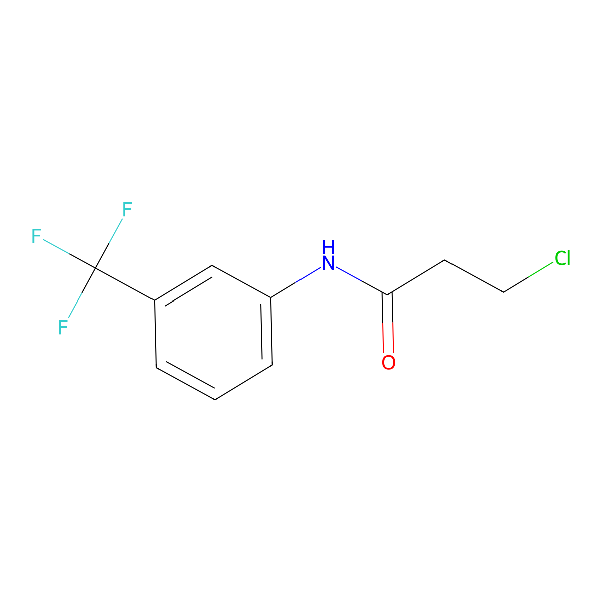 3-chloro-N-[3-(trifluoromethyl)phenyl]propanamide molecular structure, CAS 17733-86-7