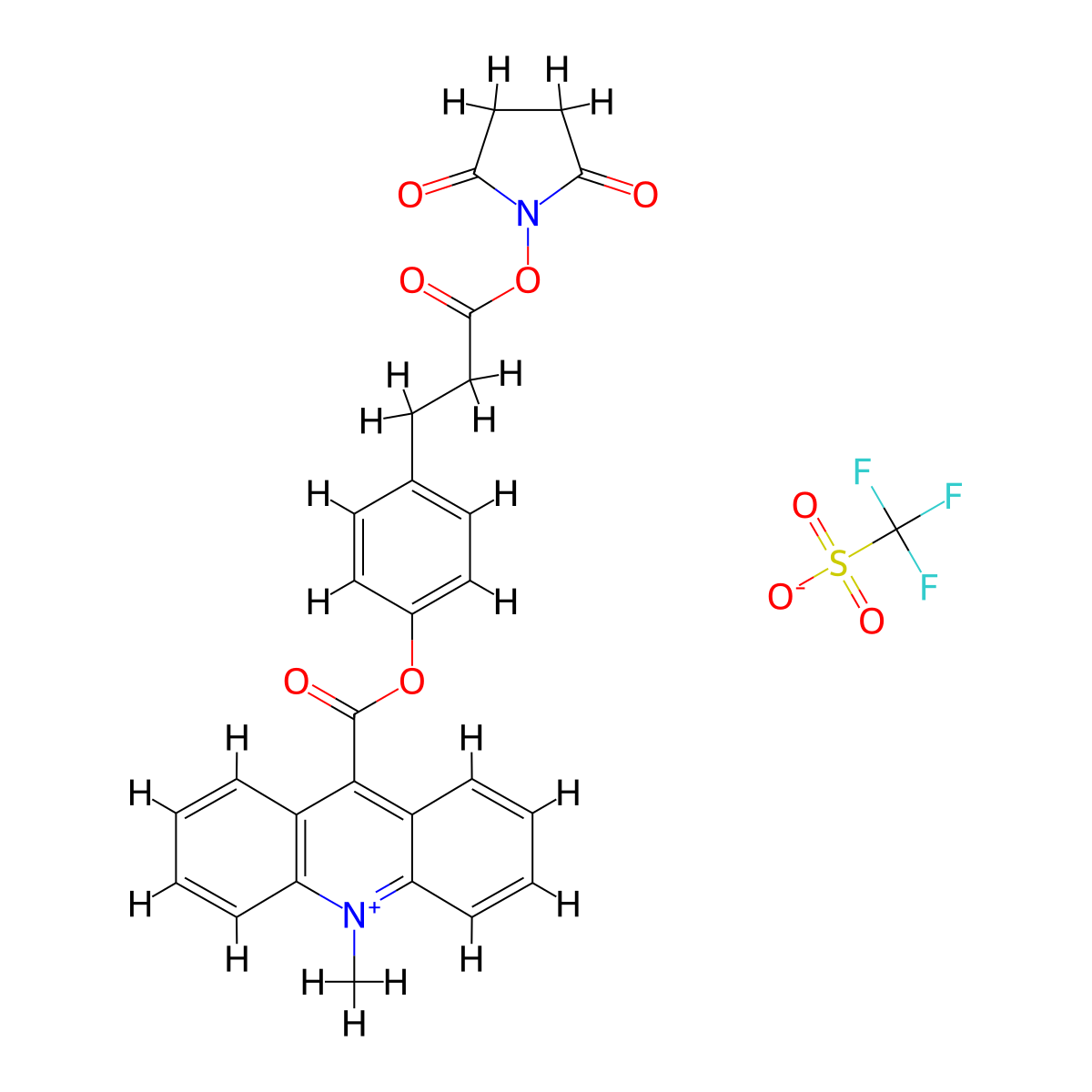 Acridinium C2 NHS Ester molecular structure, CAS 177332-37-5
