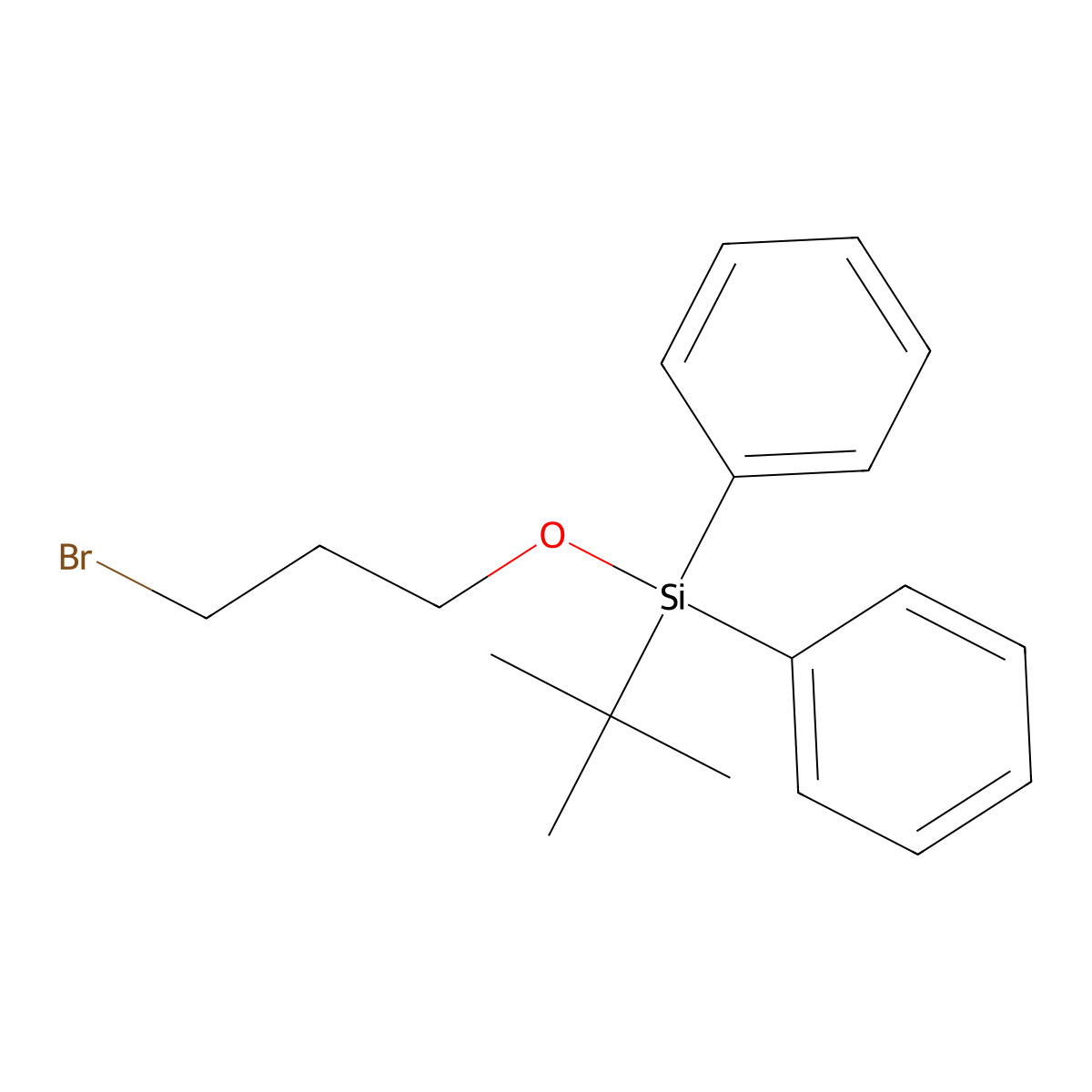 (3-Bromopropoxy)(tert-butyl)diphenylsilane molecular structure, CAS 177338-13-5