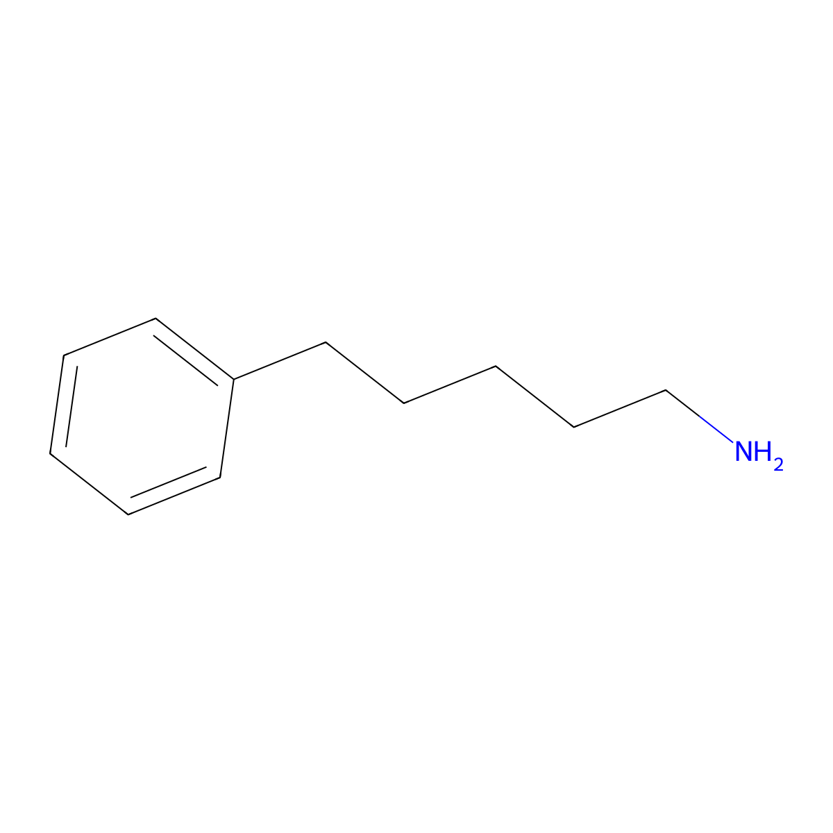 Benzenepentanamine molecular structure, CAS 17734-21-3