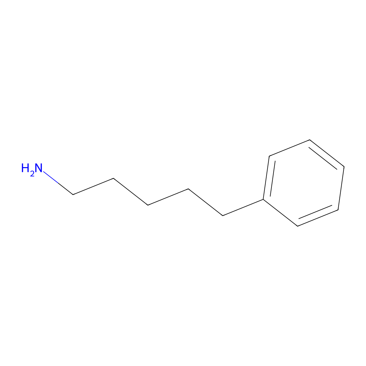 Benzenepentanamine molecular structure, CAS 17734-21-3