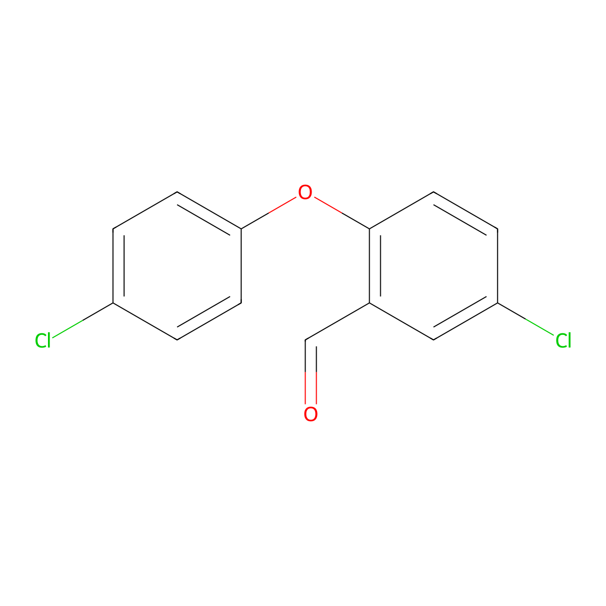 5-Chloro-2-(4-chlorophenoxy)benzaldehyde molecular structure, CAS 1773430-21-9