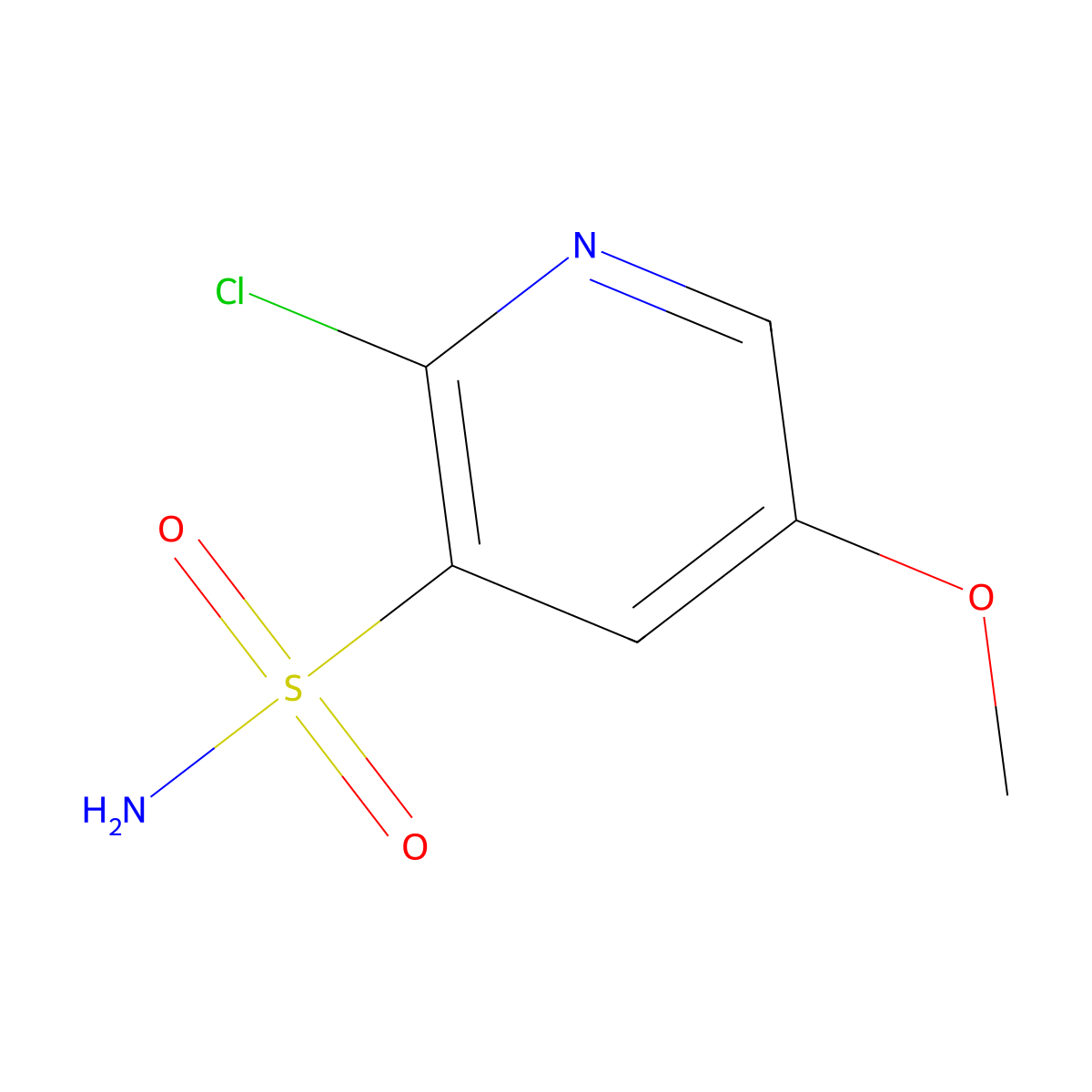 2-Chloro-5-methoxypyridine-3-sulfonamide molecular structure, CAS 1773488-09-7