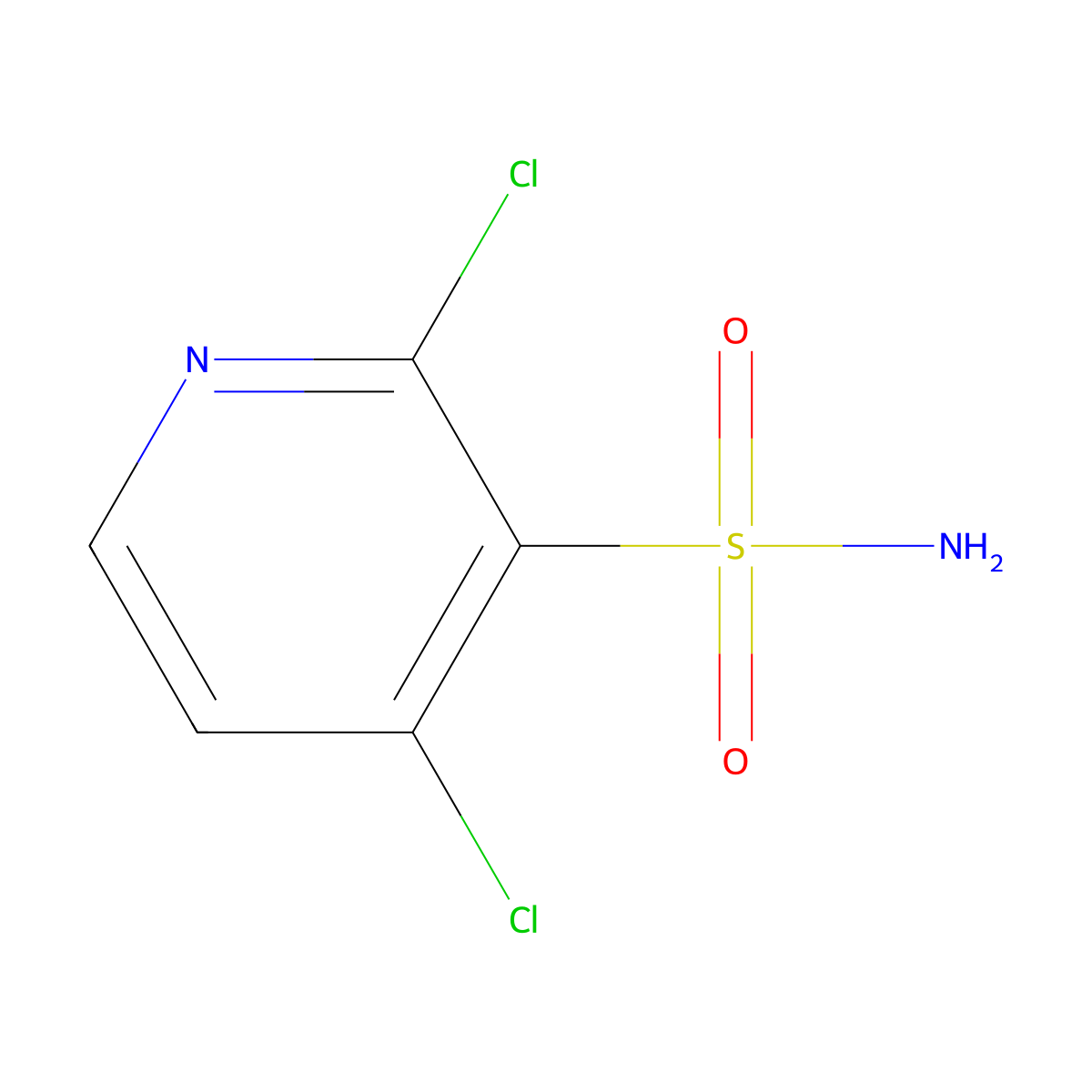 2,4-Dichloropyridine-3-sulfonamide molecular structure, CAS 1773488-10-0