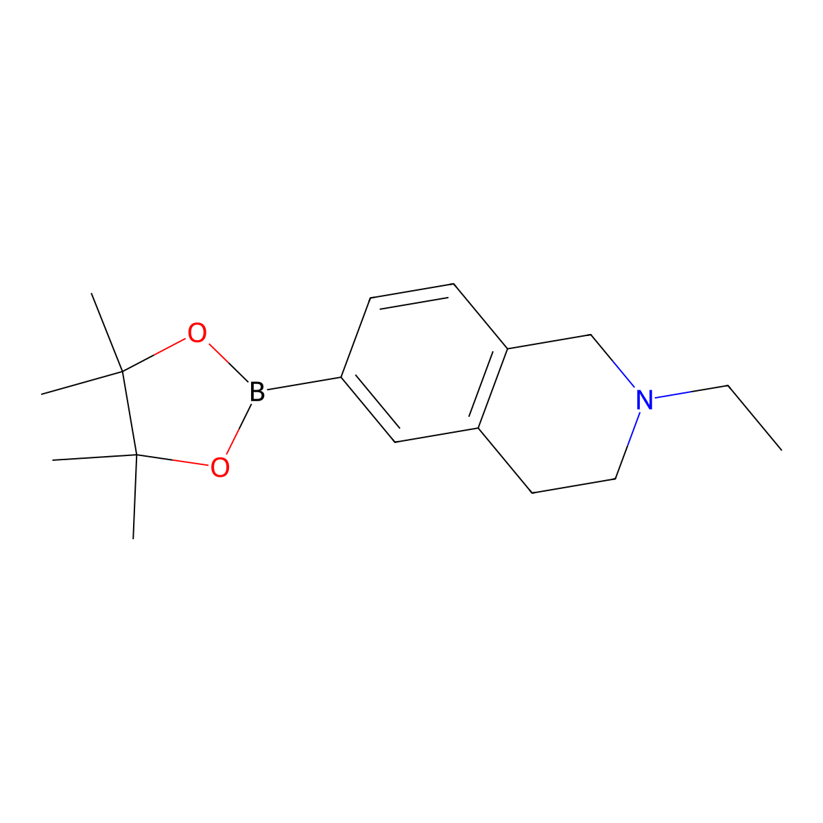 2-Ethyl-1,2,3,4-tetrahydro-6-(4,4,5,5-tetramethyl-1,3,2-dioxaborolan-2-yl)isoquinoline molecular structure, CAS 1773496-22-2