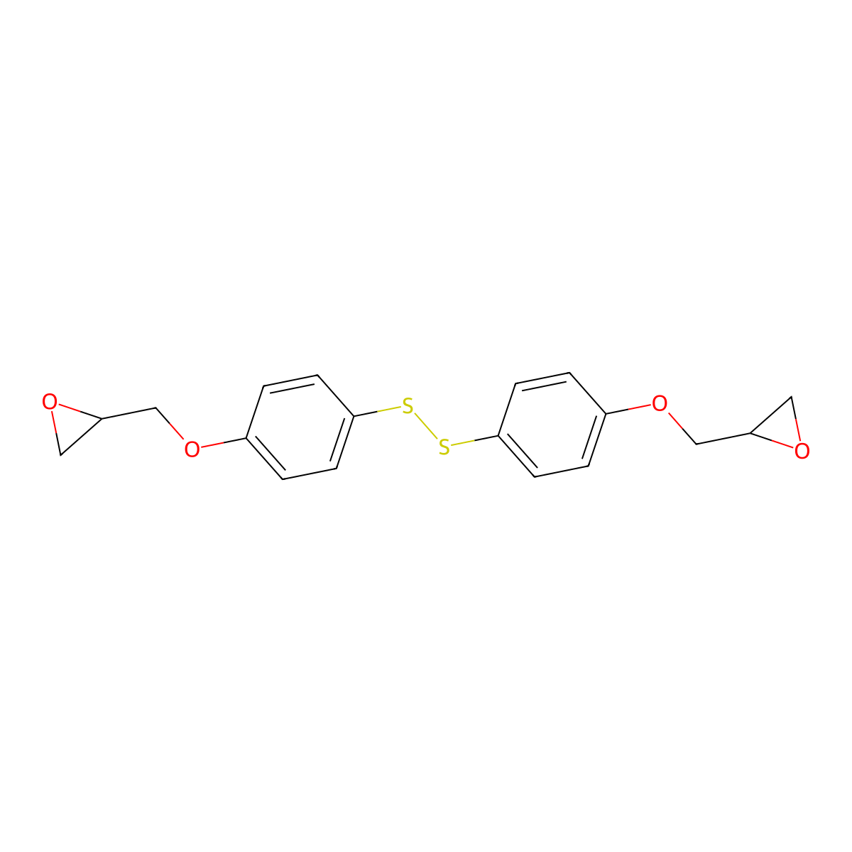1,2-Bis(4-(oxiran-2-ylmethoxy)phenyl)disulfane molecular structure, CAS 17735-65-8