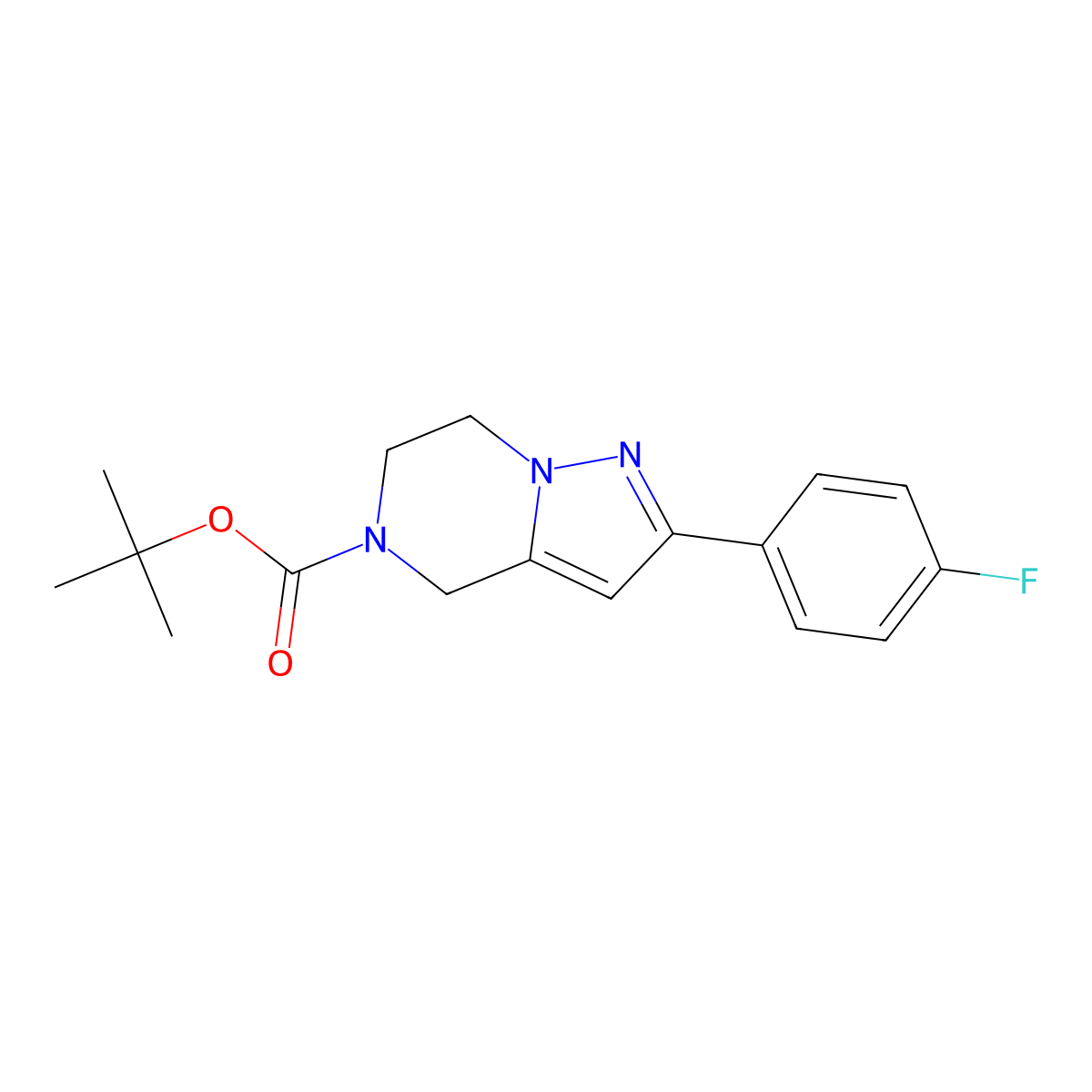 tert-Butyl 2-(4-fluorophenyl)-6,7-dihydropyrazolo[1,5-a]pyrazine-5(4H)-carboxylate molecular structure, CAS 1773507-35-9