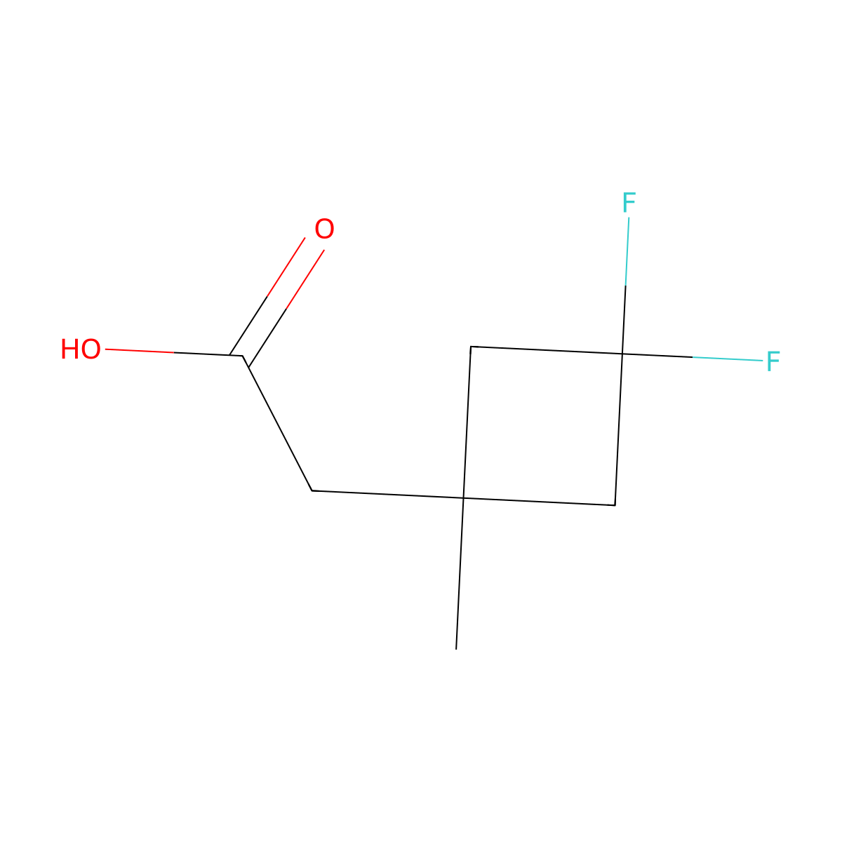 2-(3,3-Difluoro-1-methylcyclobutyl)acetic acid molecular structure, CAS 1773507-87-1