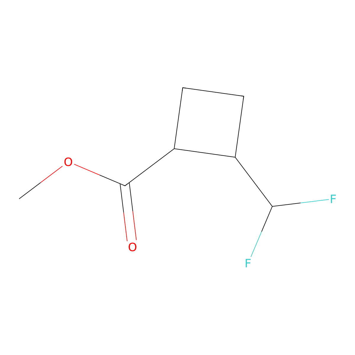 Methyl (1R,2R)-2-(difluoromethyl)cyclobutanecarboxylate molecular structure, CAS 1773507-93-9