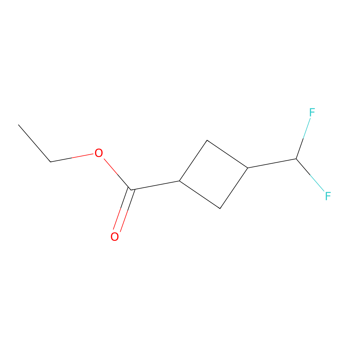 Ethyl trans-3-(difluoromethyl)cyclobutanecarboxylate molecular structure, CAS 1773508-00-1