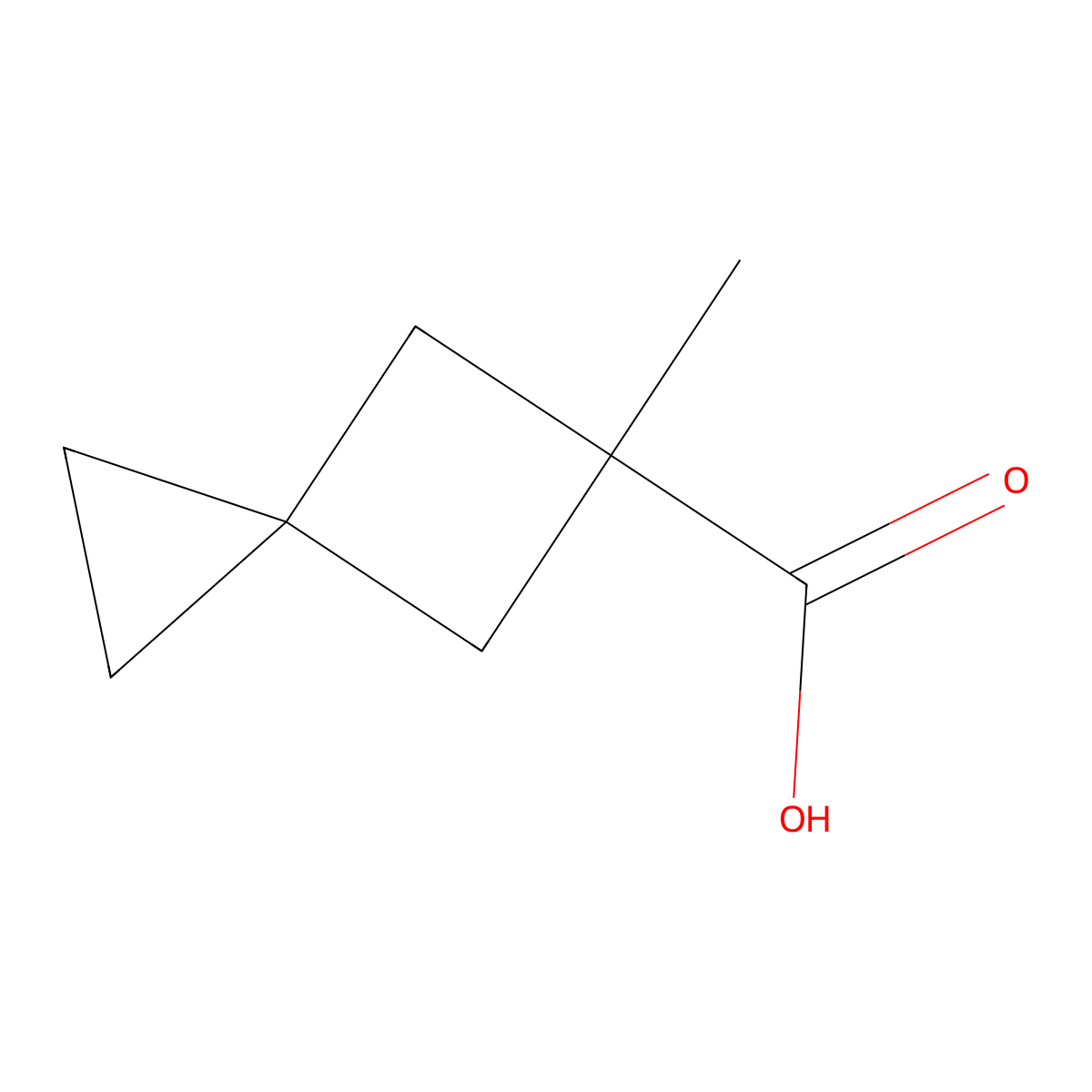 5-Methylspiro(2.3)hexane-5-carboxylic acid molecular structure, CAS 1773508-76-1
