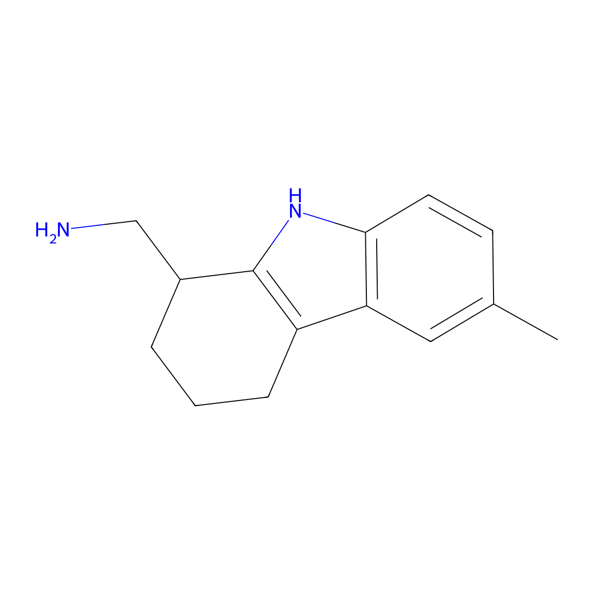 (6-methyl-2,3,4,9-tetrahydro-1H-carbazol-1-yl)methanamine molecular structure, CAS 177352-51-1