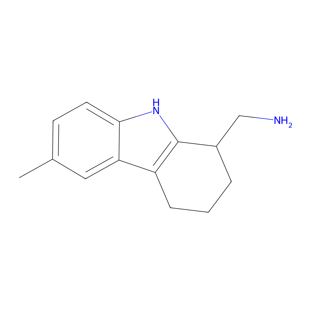 (6-methyl-2,3,4,9-tetrahydro-1H-carbazol-1-yl)methanamine molecular structure, CAS 177352-51-1