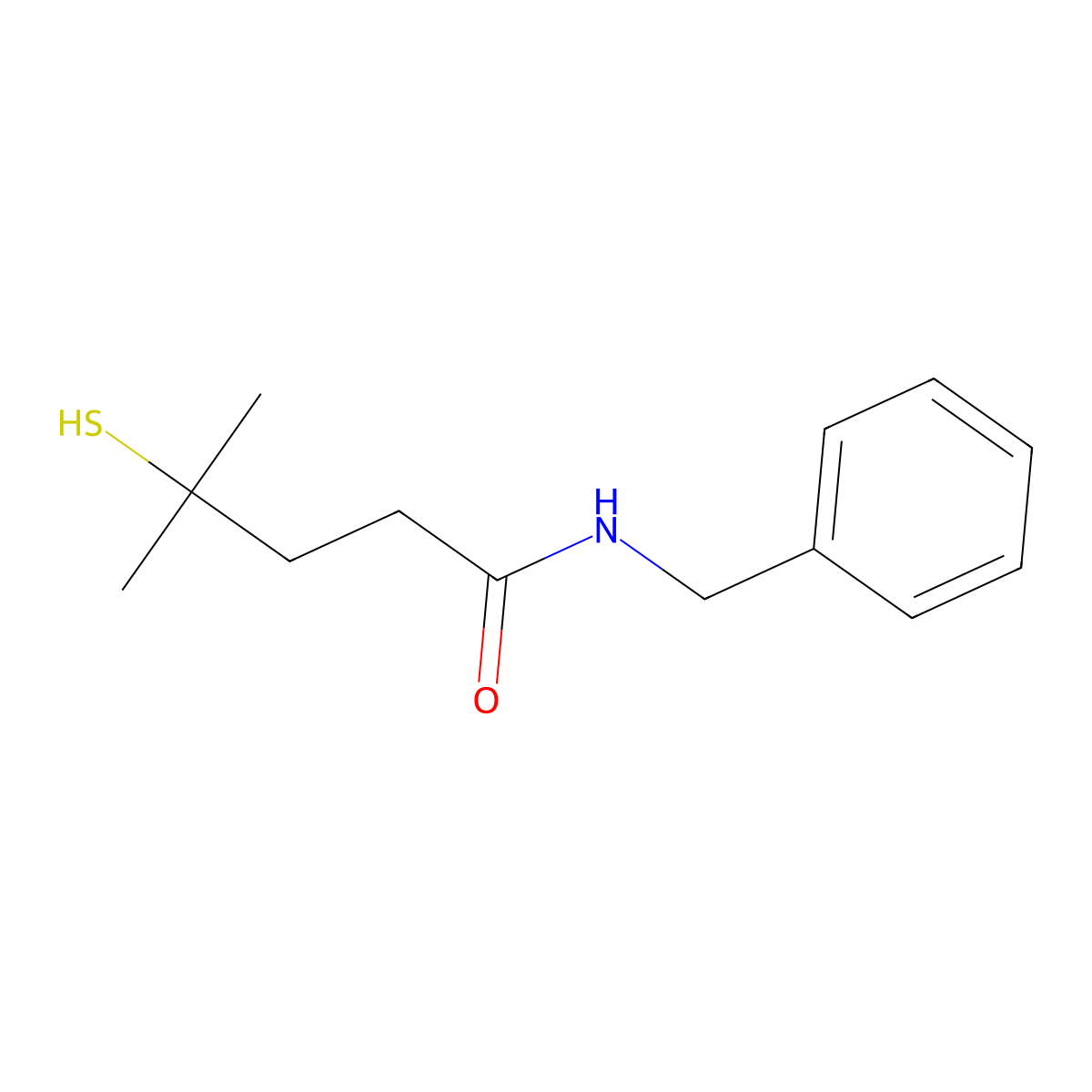 N-Benzyl-4-mercapto-4-methylpentanamide molecular structure, CAS 1773532-27-6