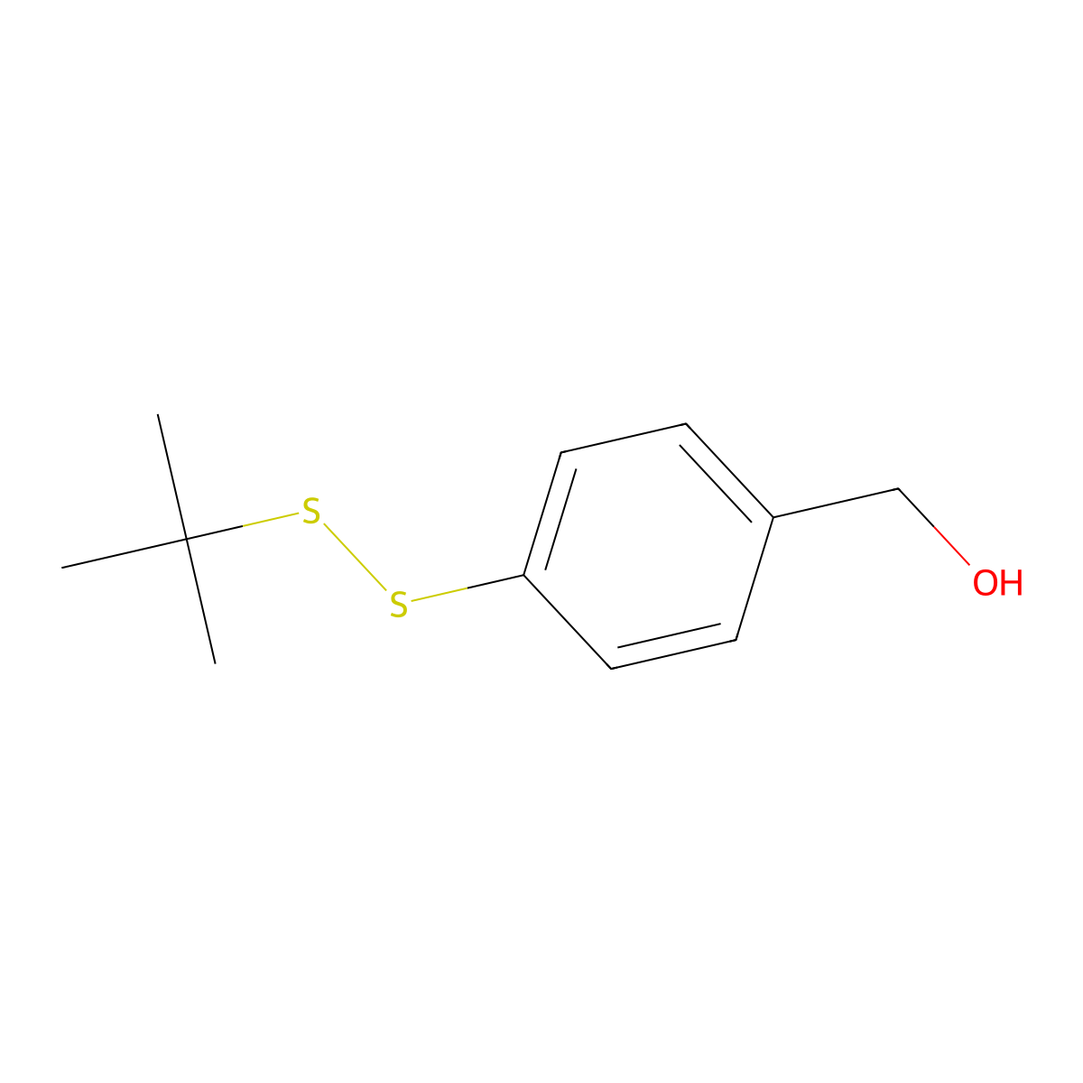 (4-(Tert-butyldisulfanyl)phenyl)methanol molecular structure, CAS 1773532-34-5