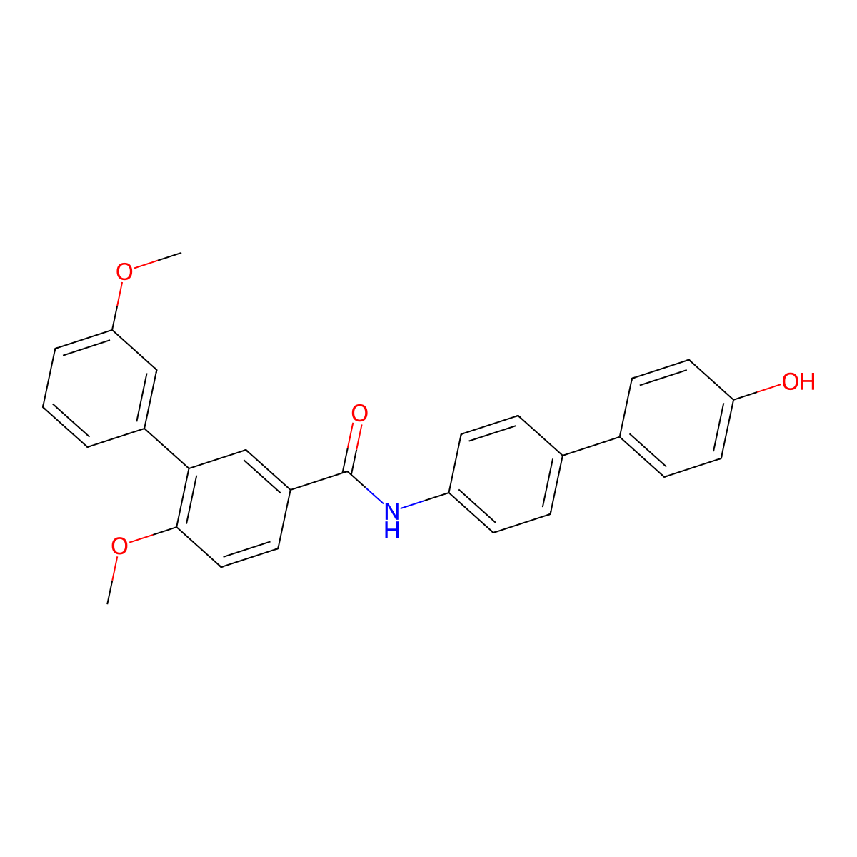 N-(4-(4-hydroxyphenyl)phenyl)-4-methoxy-3-(3-methoxyphenyl)benzamide molecular structure, CAS 1773536-16-5