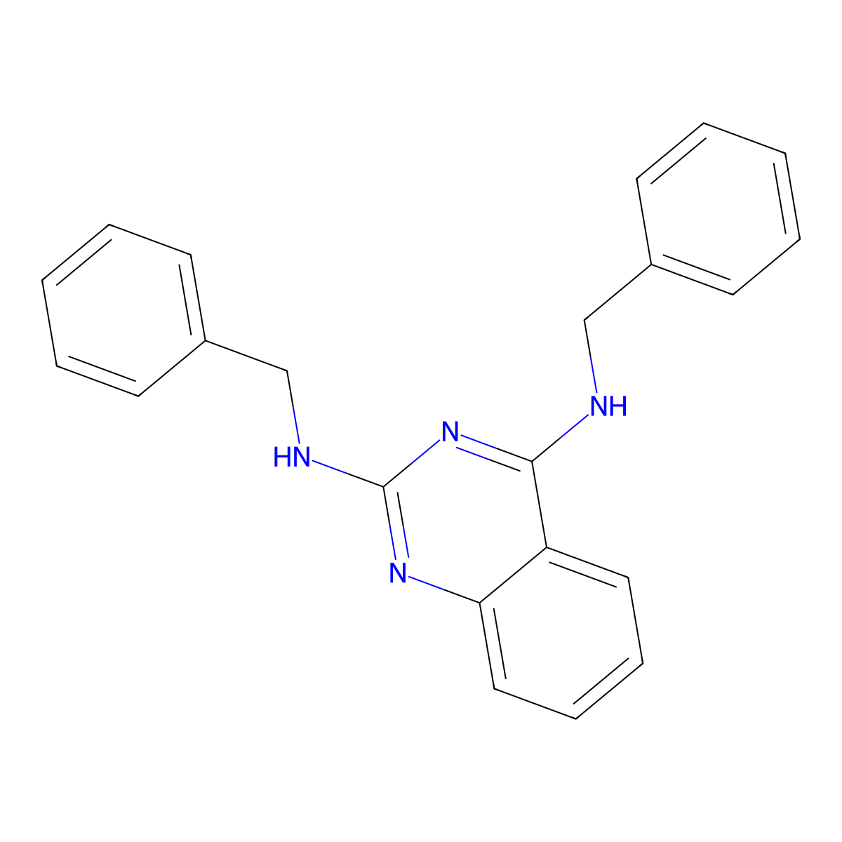 N2,N4-Dibenzylquinazoline-2,4-diamine molecular structure, CAS 177355-84-9