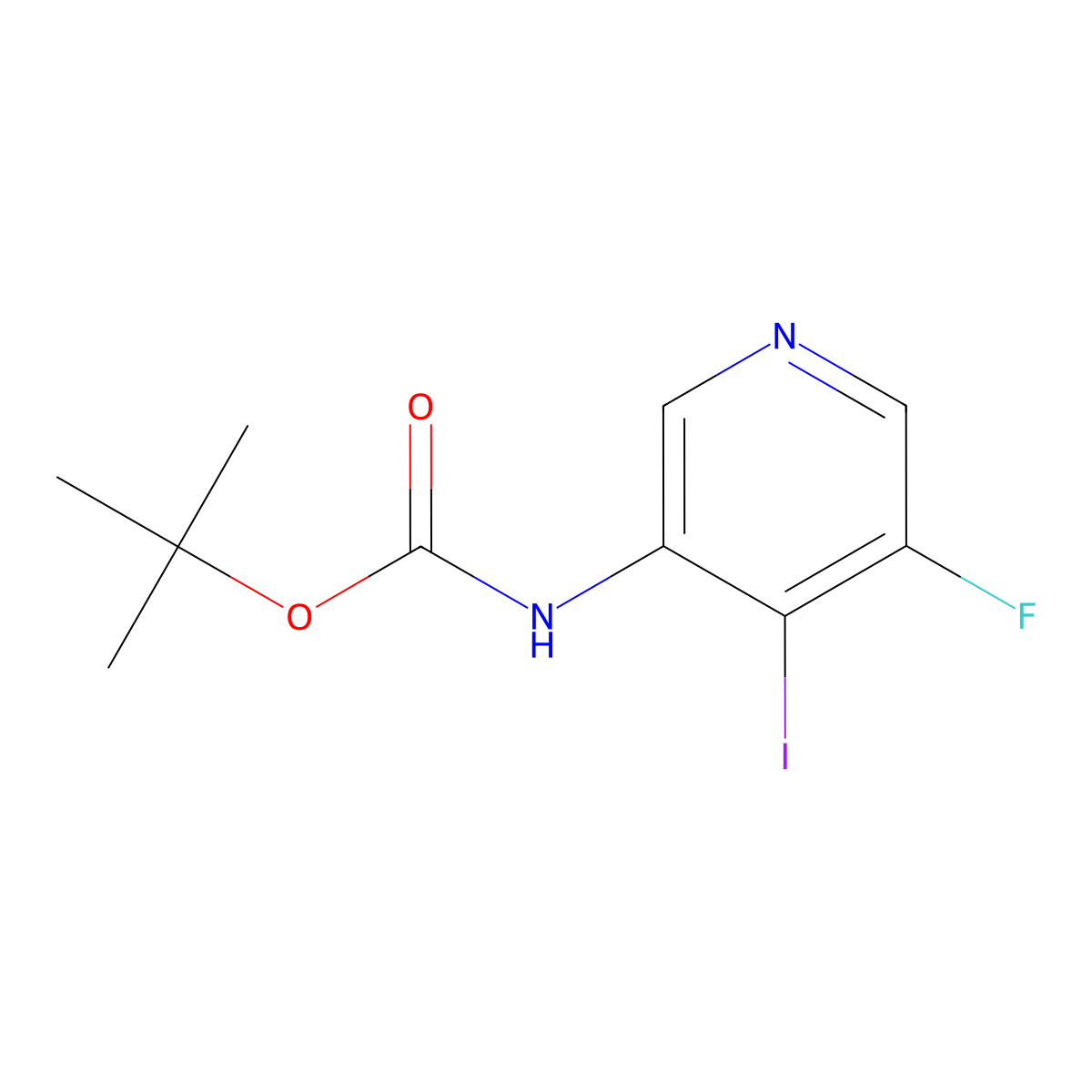 Tert-butyl (5-fluoro-4-iodopyridin-3-yl)carbamate molecular structure, CAS 1773562-84-7