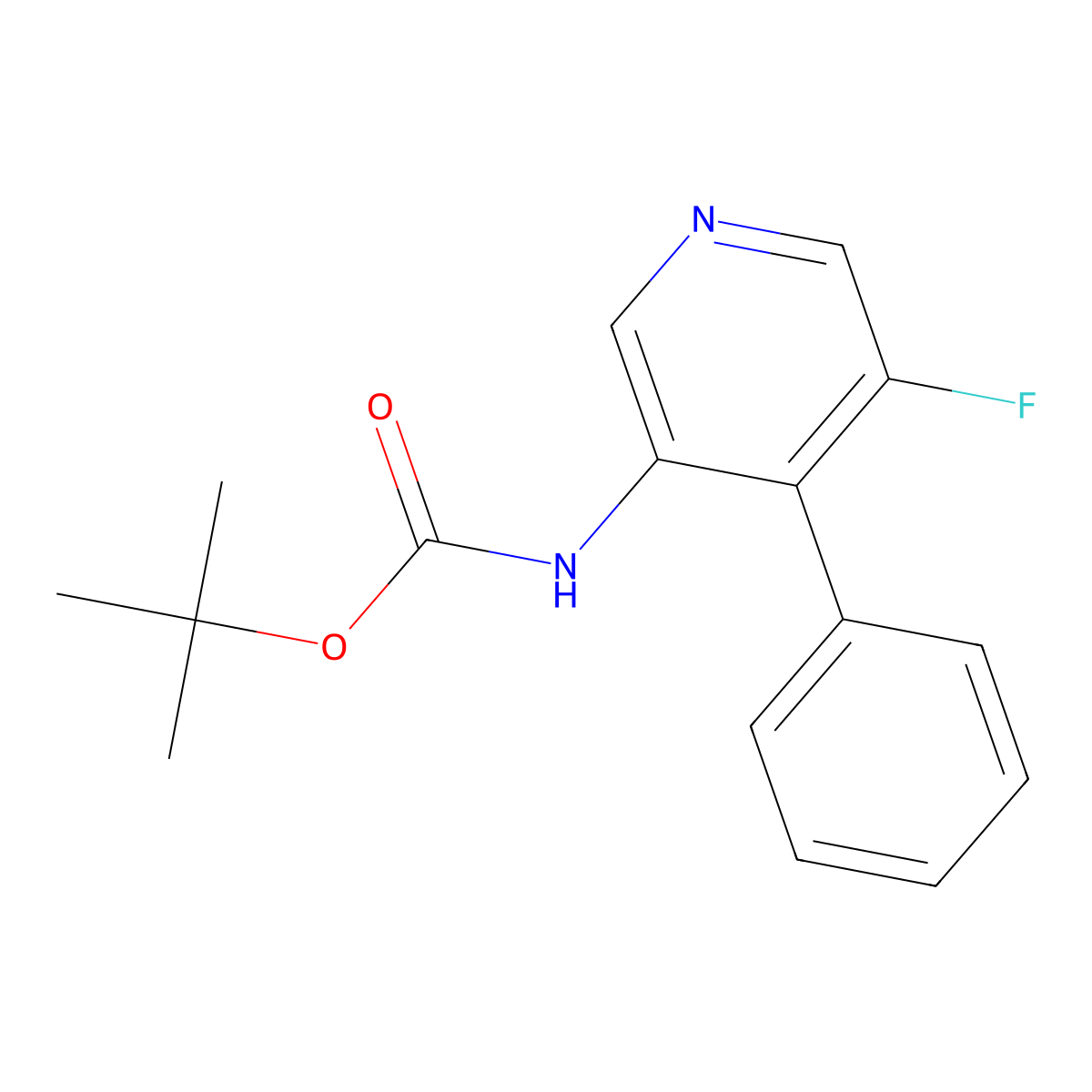 tert-Butyl (5-fluoro-4-phenylpyridin-3-yl)carbamate molecular structure, CAS 1773562-85-8
