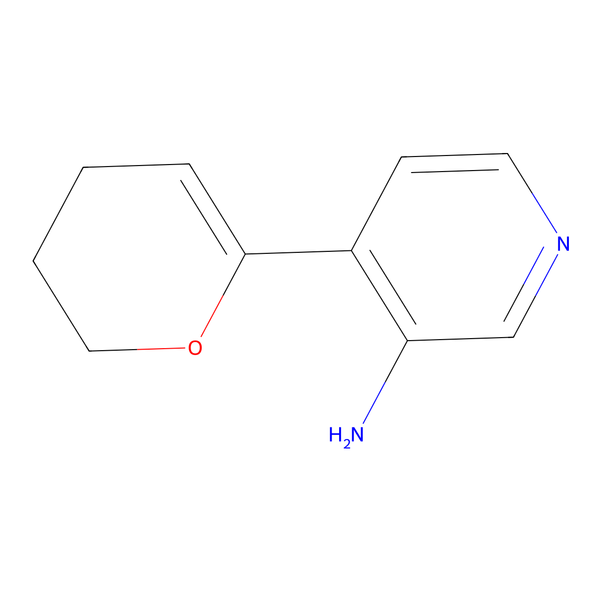 4-(3,4-dihydro-2H-pyran-6-yl)pyridin-3-amine molecular structure, CAS 1773563-04-4