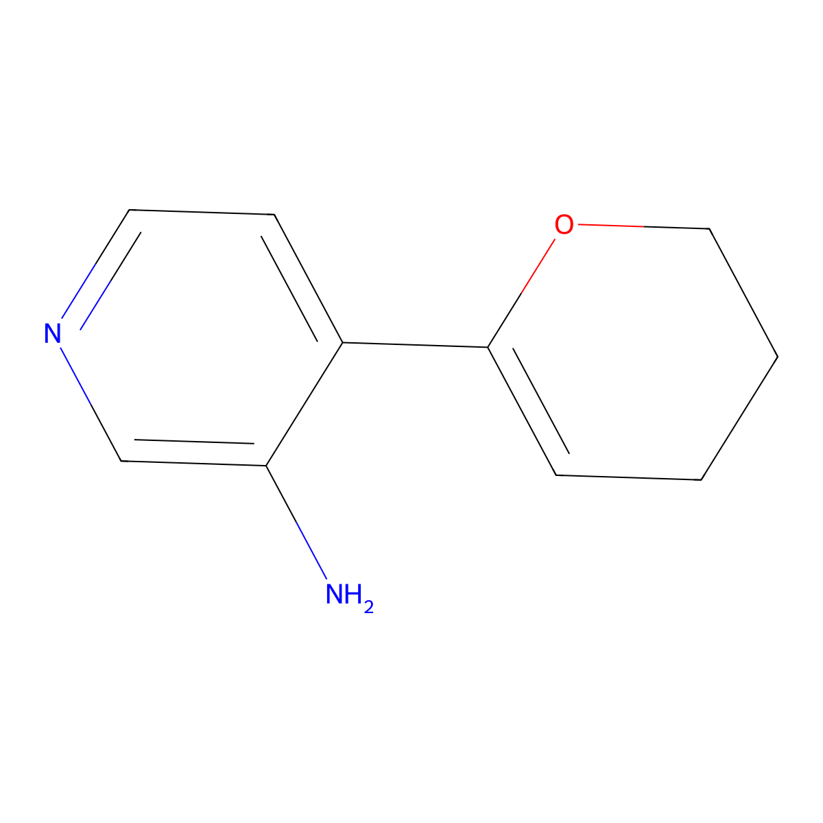 4-(3,4-dihydro-2H-pyran-6-yl)pyridin-3-amine molecular structure, CAS 1773563-04-4