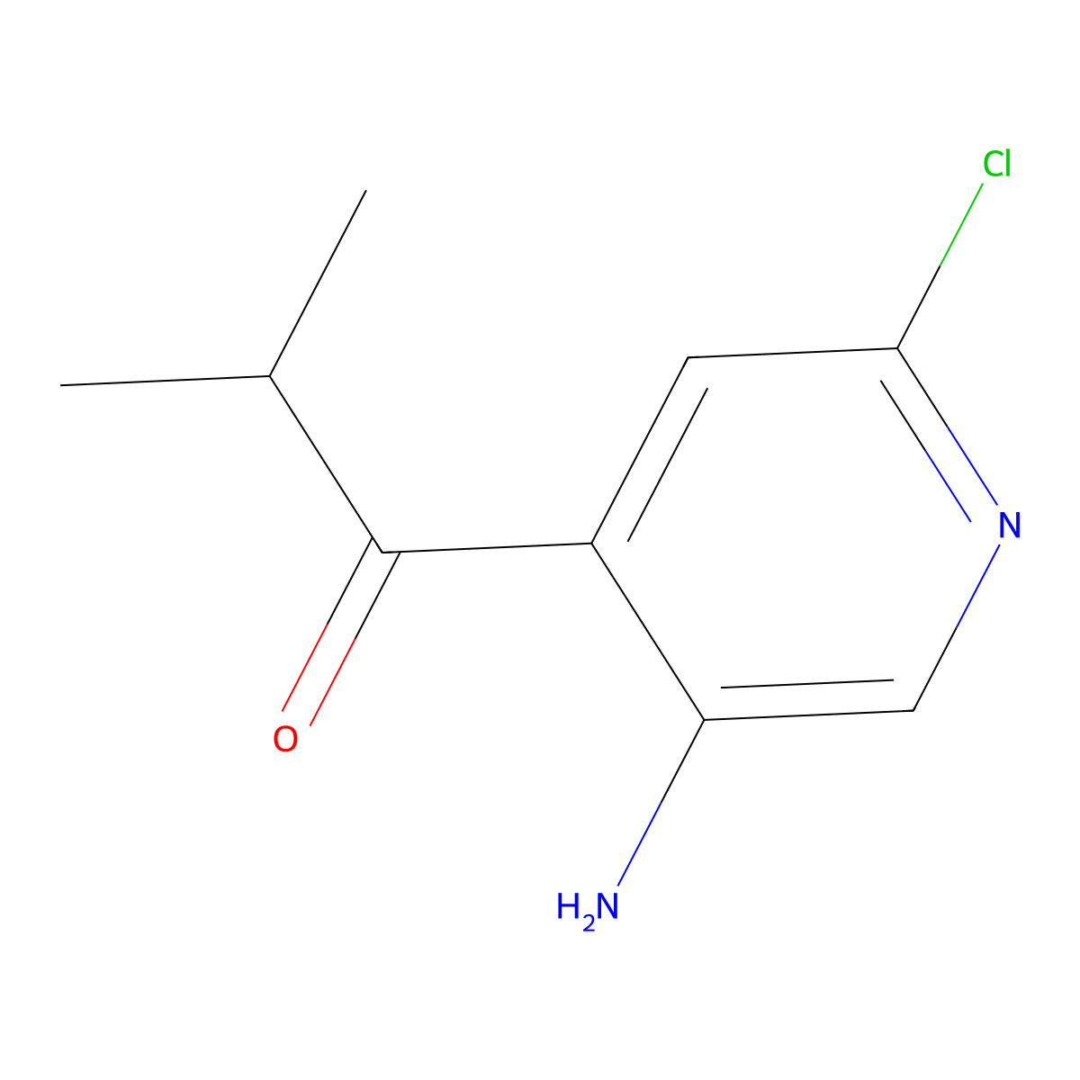 1-(5-Amino-2-chloropyridin-4-yl)-2-methylpropan-1-one molecular structure, CAS 1773563-13-5