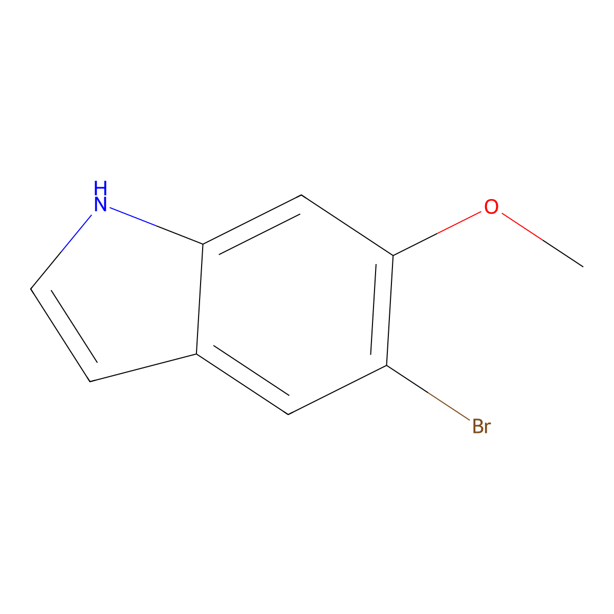 5-bromo-6-methoxy-1H-indole molecular structure, CAS 177360-11-1