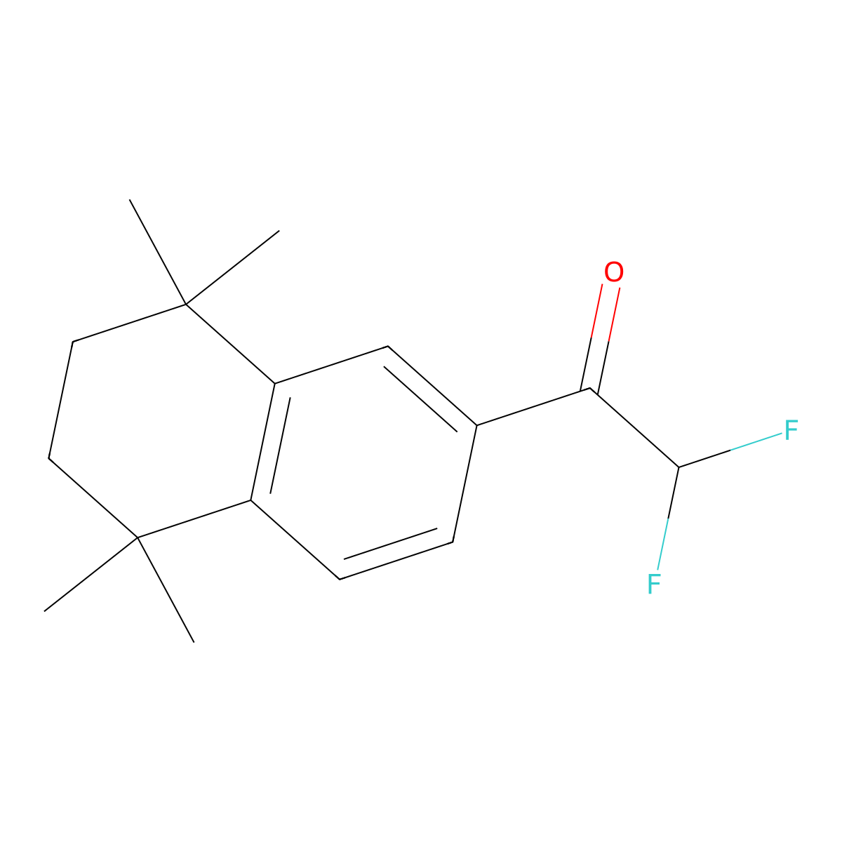 2,2-Difluoro-1-(5,6,7,8-tetrahydro-5,5,8,8-tetramethyl-2-naphthalenyl)ethanone molecular structure, CAS 177361-22-7