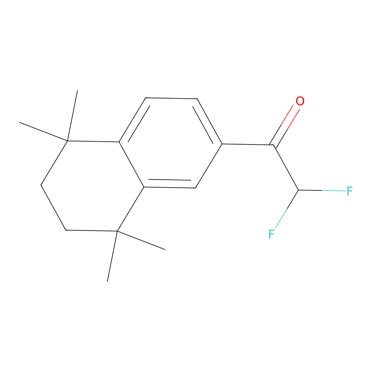 2,2-Difluoro-1-(5,6,7,8-tetrahydro-5,5,8,8-tetramethyl-2-naphthalenyl)ethanone molecular structure, CAS 177361-22-7