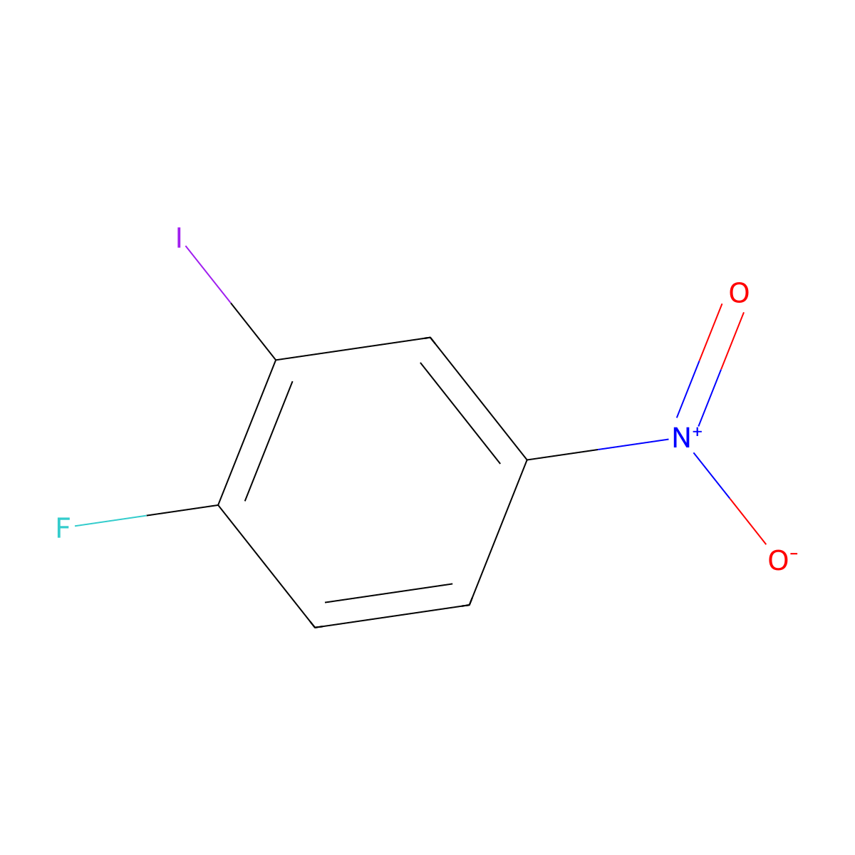 1-Fluoro-2-iodo-4-nitrobenzene molecular structure, CAS 177363-10-9