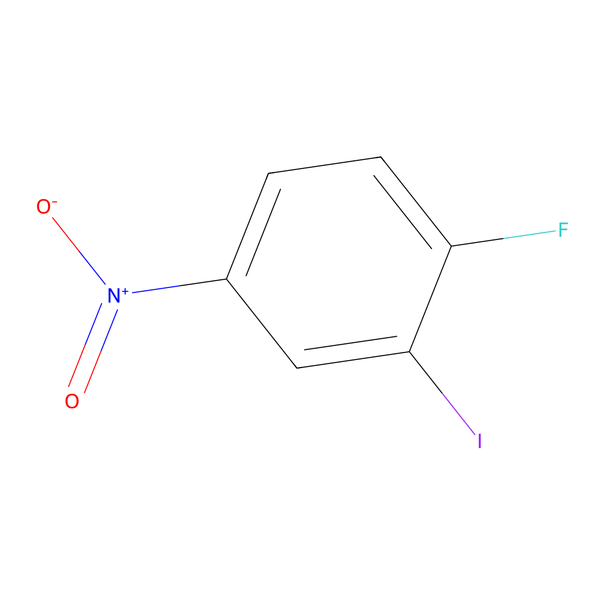 1-Fluoro-2-iodo-4-nitrobenzene molecular structure, CAS 177363-10-9