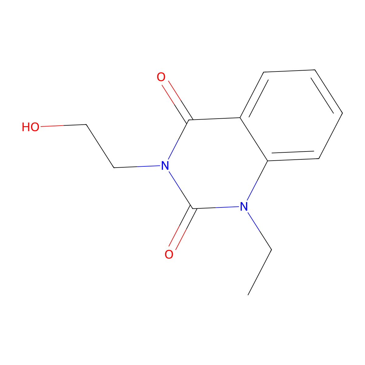 1-Ethyl-3-(2-hydroxyethyl)quinazoline-2,4-dione molecular structure, CAS 177363-31-4