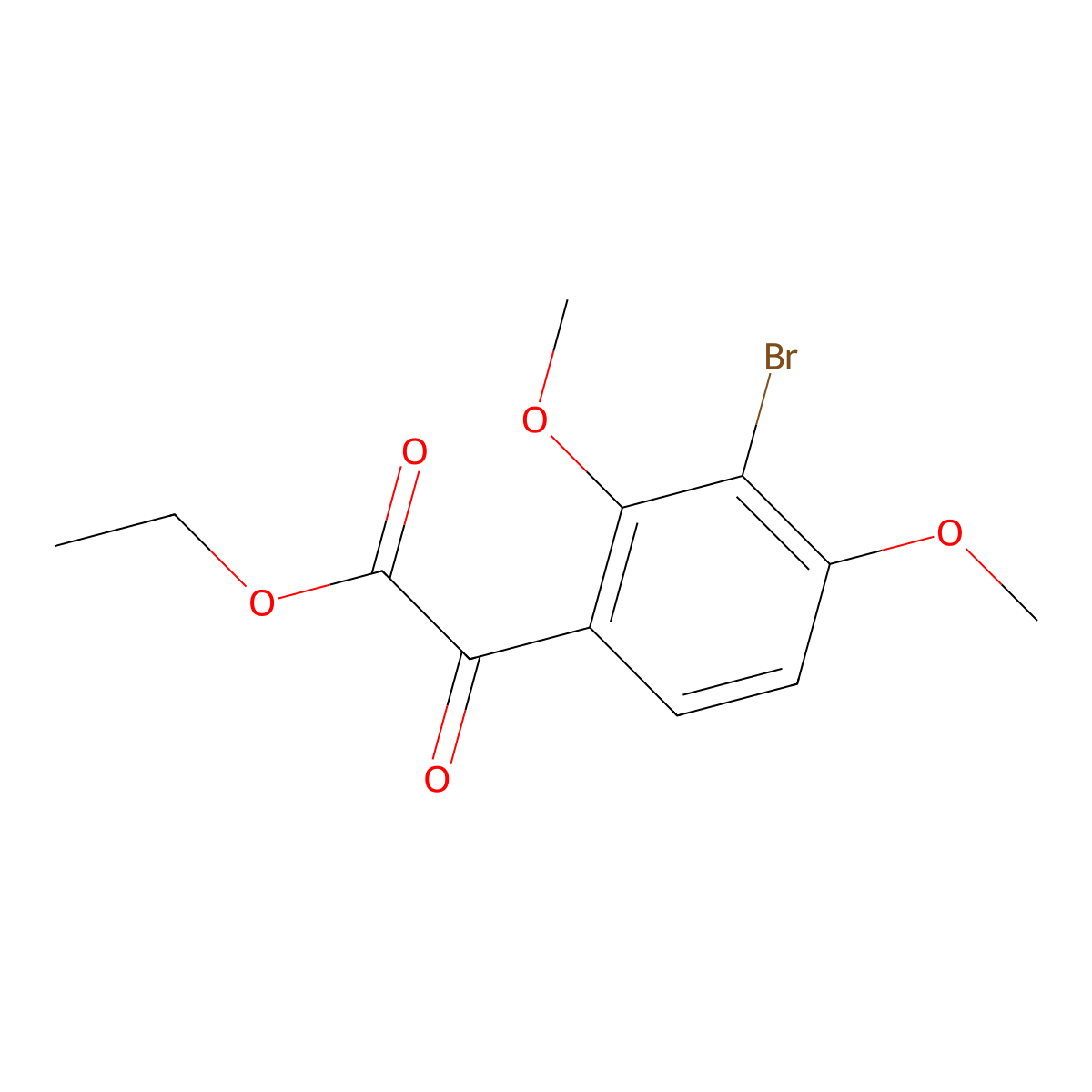 Ethyl 3-bromo-2,4-dimethoxy-alpha-oxobenzeneacetate molecular structure, CAS 1773639-52-3